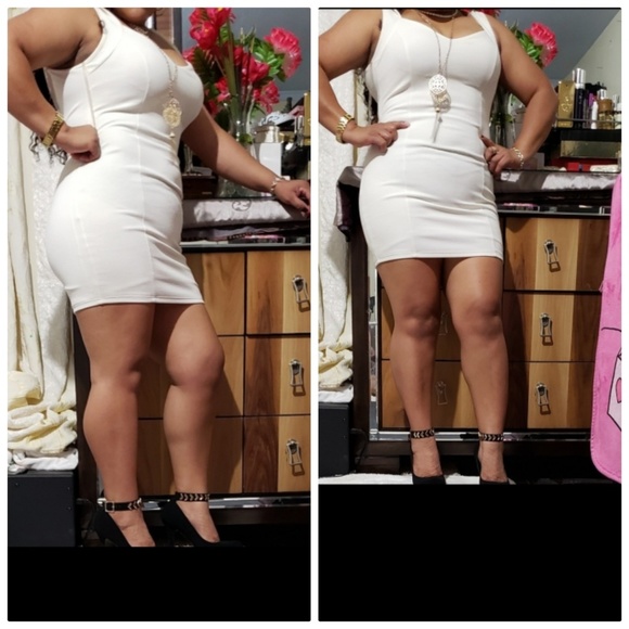 MINI DRESS WOMEN'S SIZE MEDIUM COLOR WHITE &GREEN - Picture 5 of 8